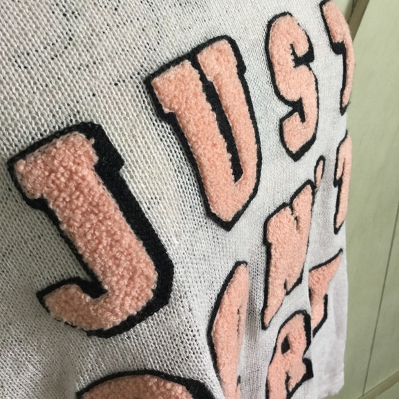 💗H&M Just Don't Care Pink Fluffy Letter Sweater💗 - Picture 5 of 6